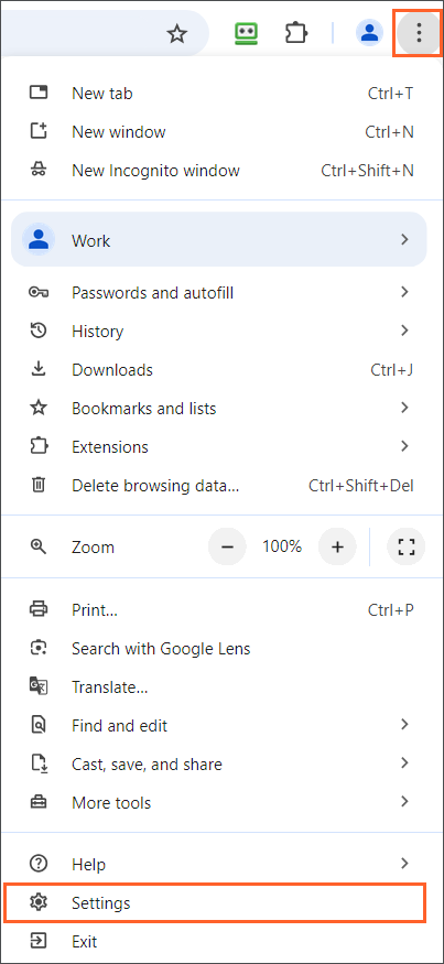 Clearing Cache in Chrome